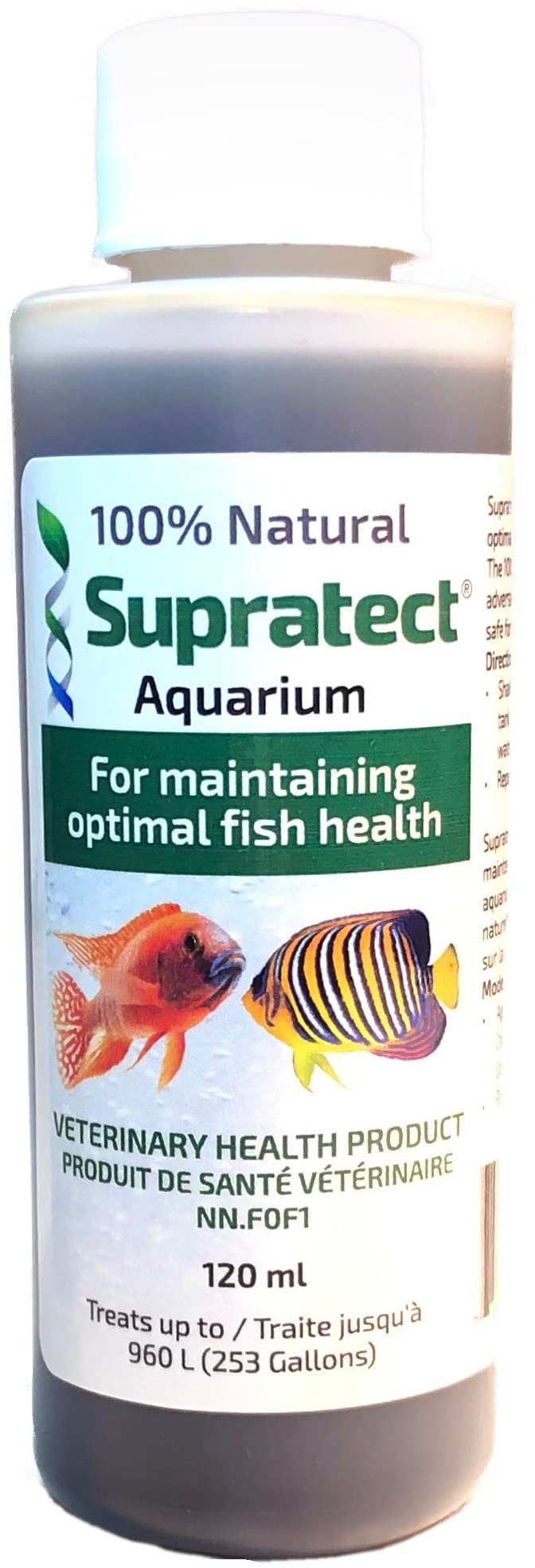 Aquarium Water Conditioner - Supratect, 100% Plant Based Fish Health Conditioner (4 oz Bottle)