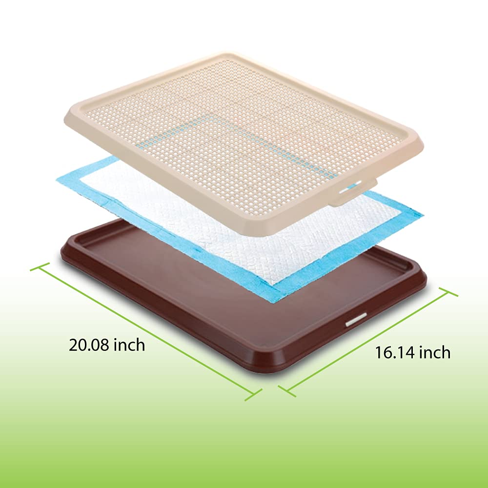 Banu Puppy Pee Pad Holder Indoor Outdoor Dog Potty Toilet Training Tray 20' X 16' For Small And Medium Dogs (Pink)