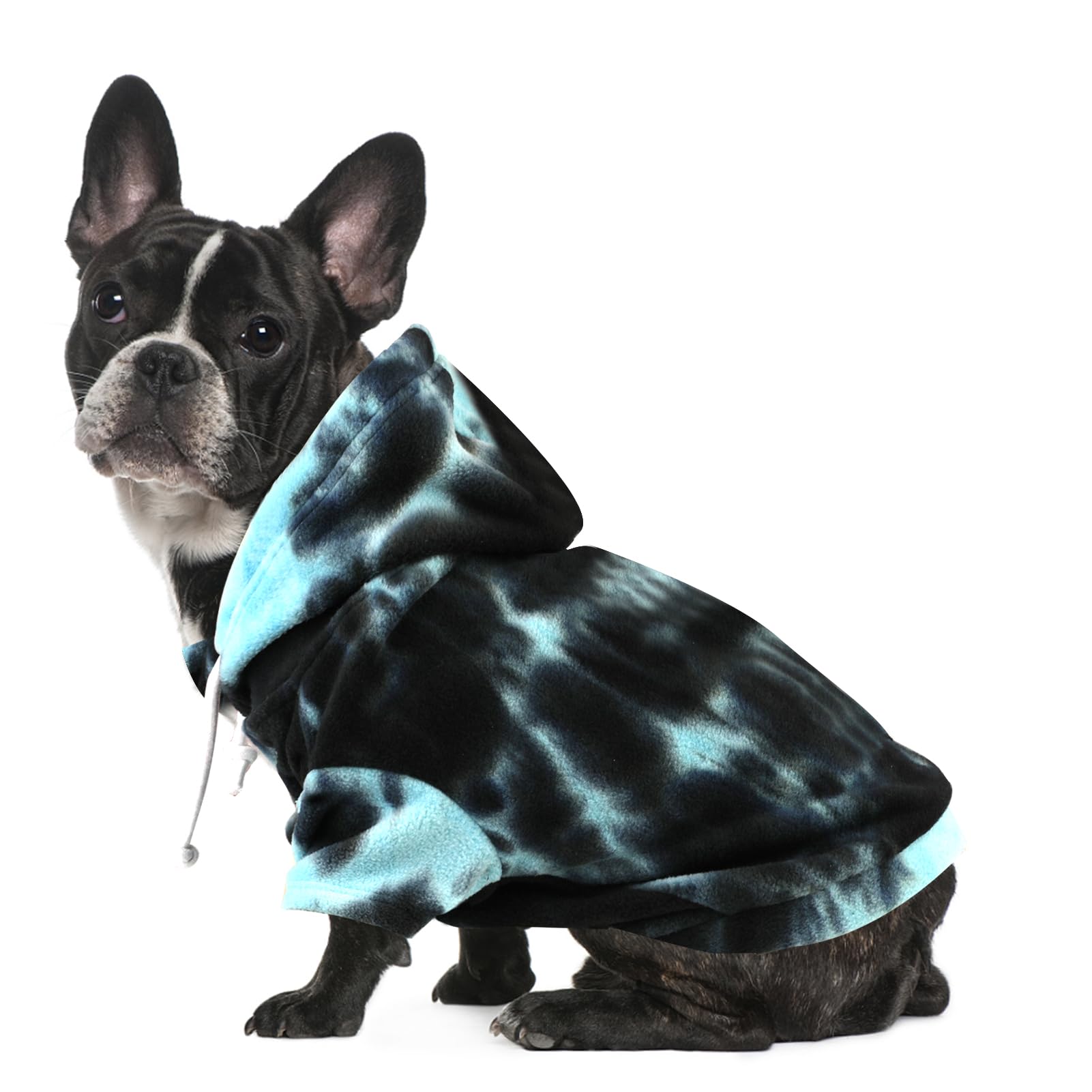 Mklhgty Tie Dye Dog Hoodie, Winter Coat For Small Dogs - Ultra-Soft Adjustable Warm Hood, Breathable Comfort Fabric For Daily Us