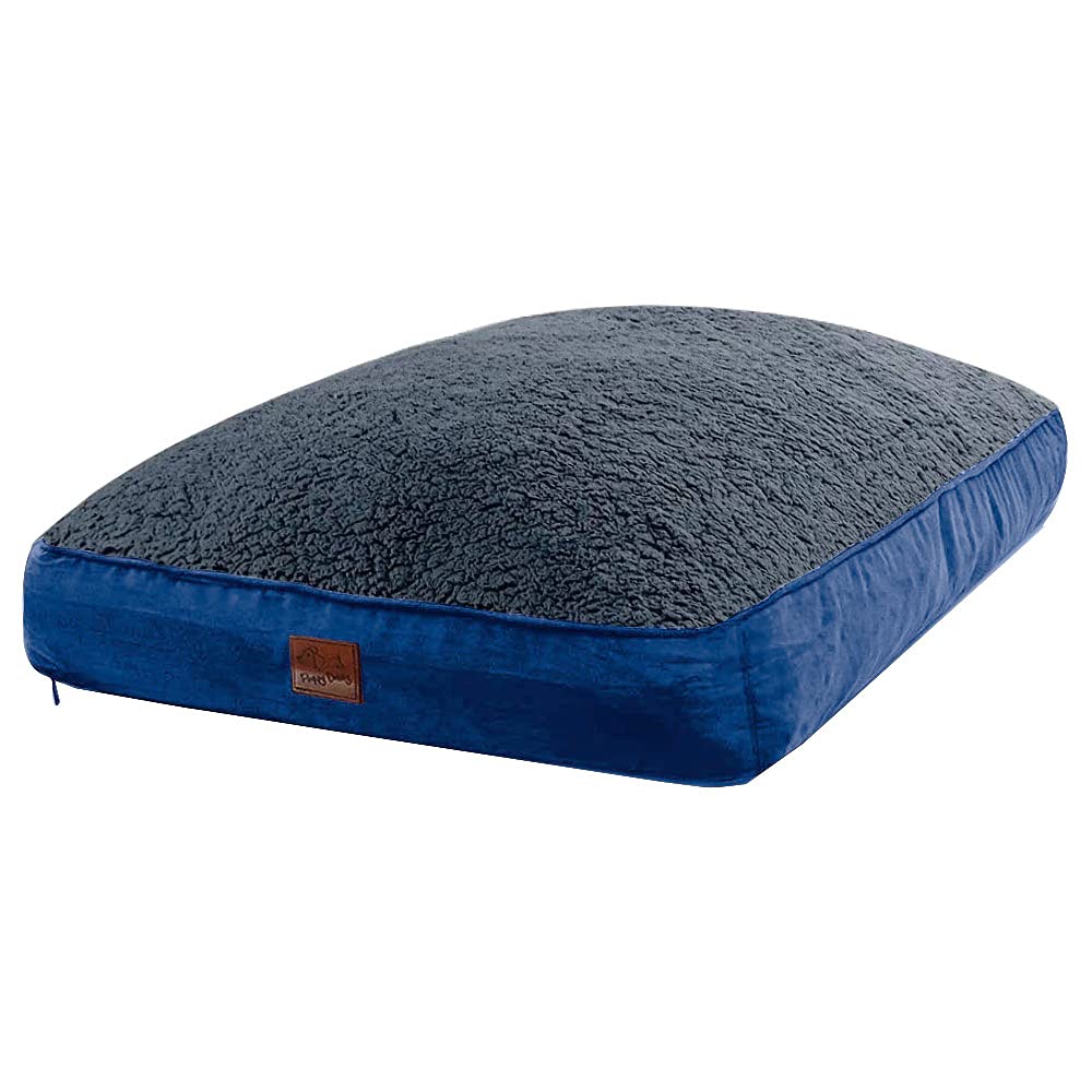 Floppy Dawg Extra Large Dog Bed with Removable, Washable Cover and Waterproof Liner. Pillow Stuffed with Orthopedic Memory Foam