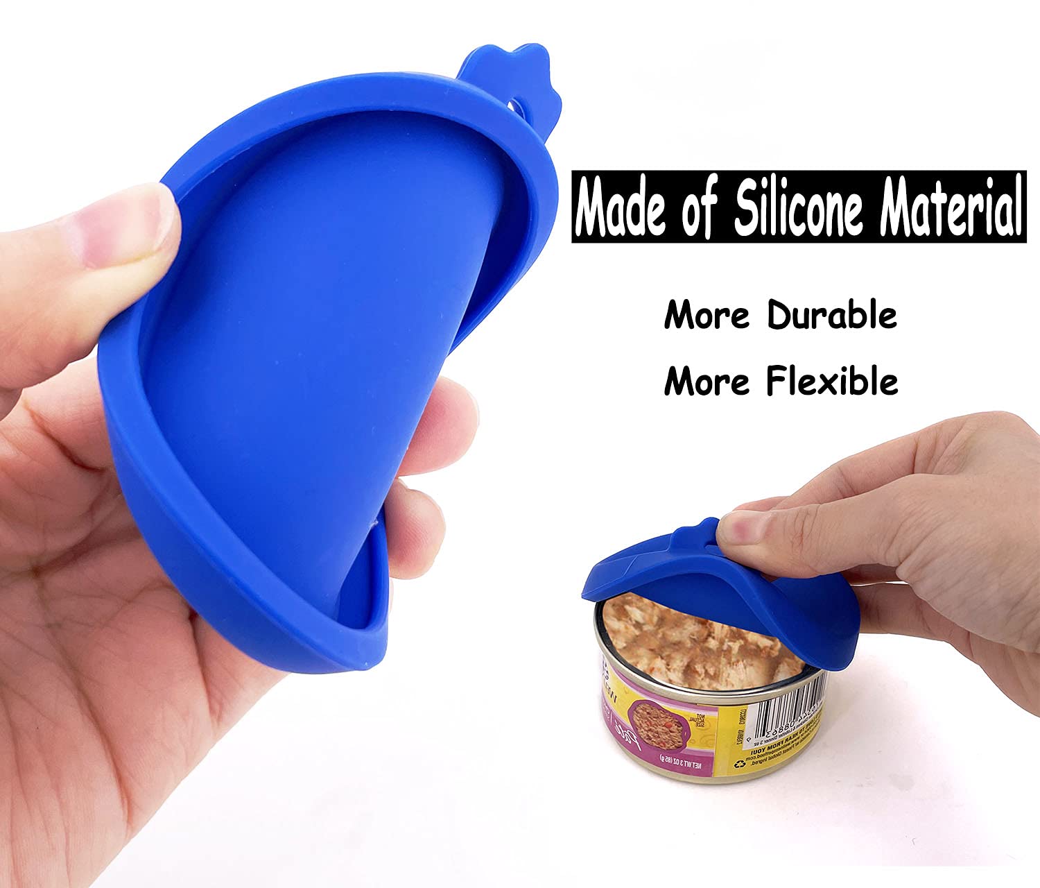 Comtim Cat Food Can Lids, Silicone Small Pet Food Can Lids Covers for 3 oz Cat Food Cans (Multiple)