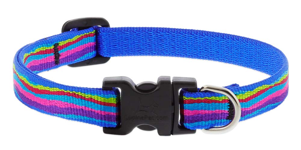 Small Dog Collar By Lupine 1/2'' Wide Ripple Creek Design Adjusts From 10'' To 16''
