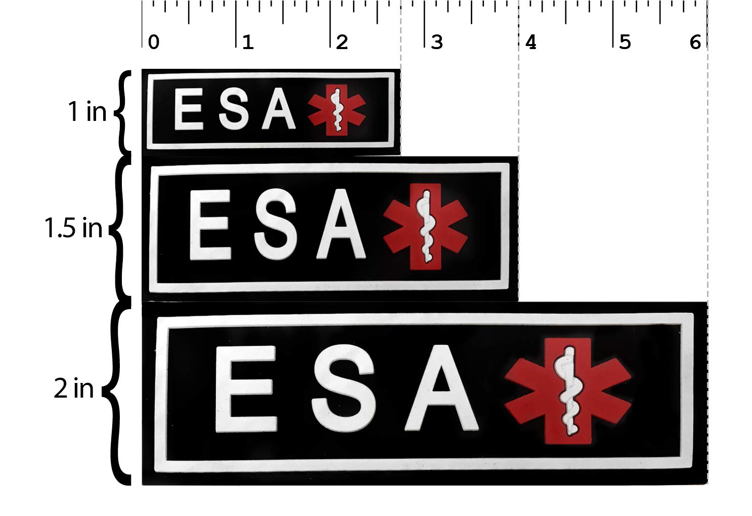 Dogline Emotional Support Animal Patch For Dog Harness And Vest Esa Removable 3D Rubber Patches Hook Backing For Small Or Large Service Dogs