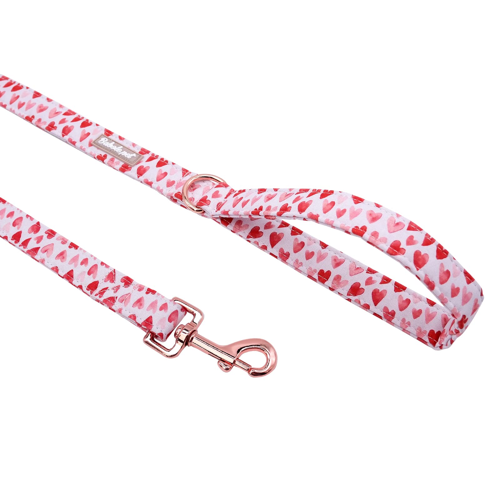 Babole Pet Valentine'S Day Dog Leash,Durable Handmade Dog Leashes With Soft Handle,Manual Dog Leashes Matching White Red Pink Love Dog Collars For Small Medium Large Dogs,Xs,Lenth 120Cm
