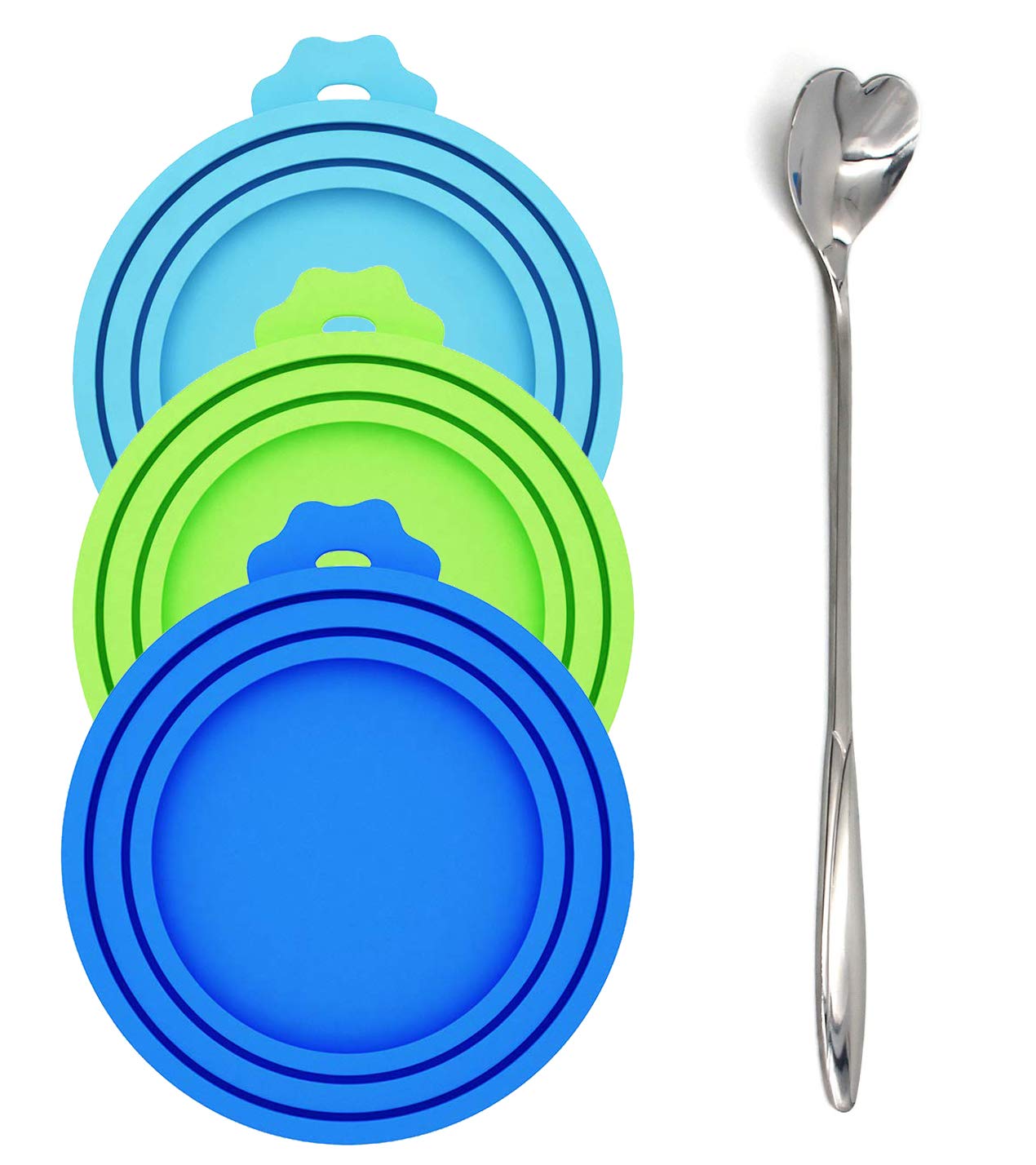 Comtim Pet Food Can Lids, Silicone Can Lids Covers for Dog and Cat Food, Universal Size Fits All Standard Size Dog and Cat Can T