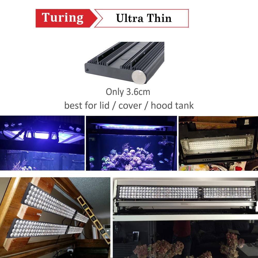 Popbloom Shannon75 Freshwater Full Spectrum Led Aquarium Light Planted Fish Tank Lamp Aquarium Lamp Led Lighting (1 Light For 30-40' Tank, Remote Control)