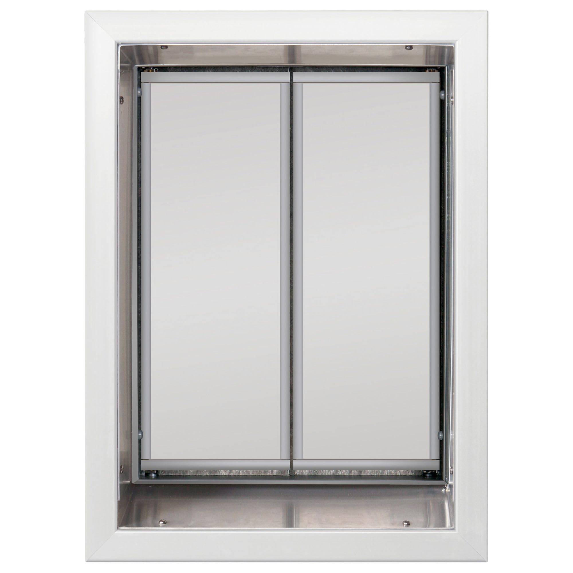 Plexidor Performance Pet Doors For Cats And Dogs - Wall Mount Pet Door With Lock And Key - Energy Efficient - White