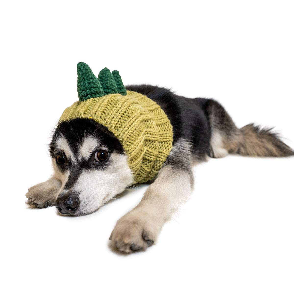 Zoo Snoods Dinosaur Costume for Dogs - Warm No Flap Ear Wrap Hood for Pets, Godzilla Dog Outfit for Winters, Halloween, Christma