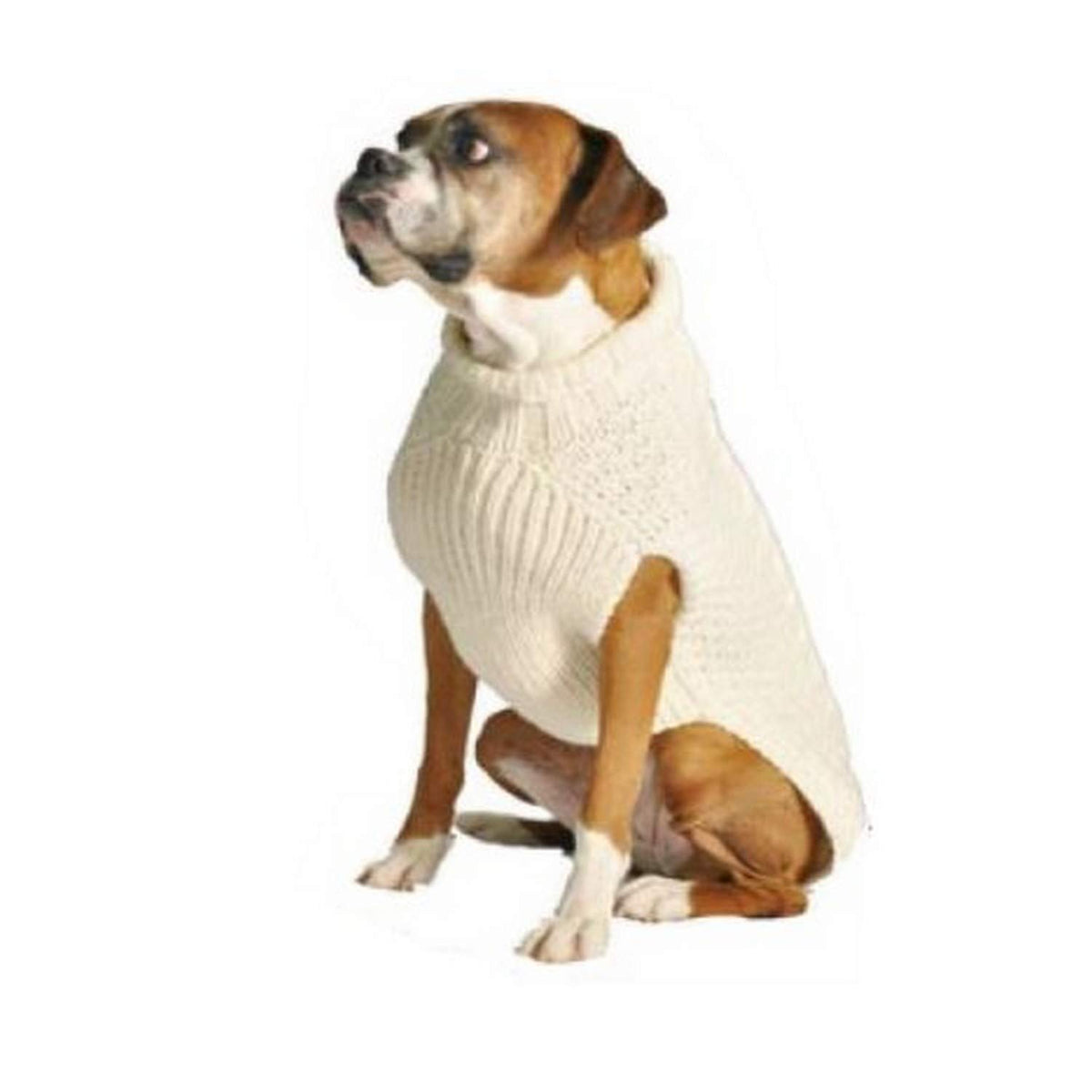 Chilly Dog Tural Cable Dog Sweater, Small