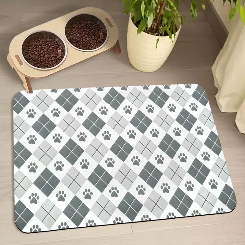Pet Feeding Mats - Waterproof, Absorbent, 24 x 32 inch for Dogs & Cats