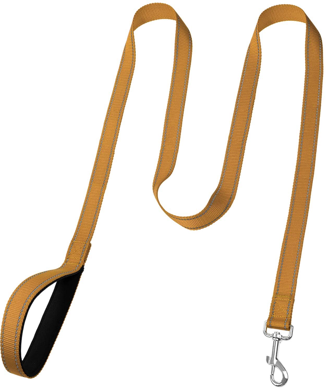 Funtags 6Ft Reflective Dog Leash With Soft Padded Handle For Training,Walking Lead For Large & Medium Dog,1 Inch Wide,Khaki