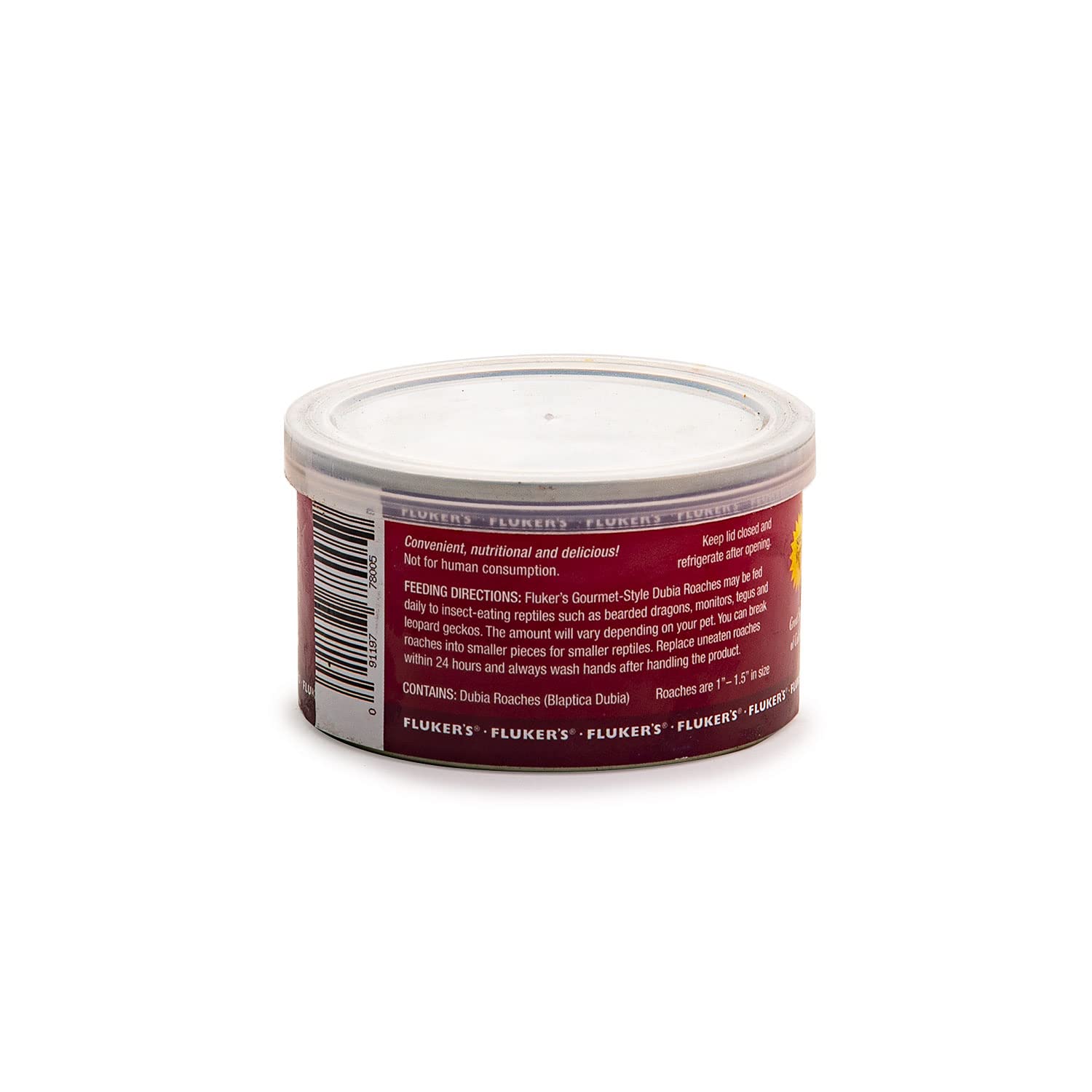 Flukers Gourmet Canned Food for Reptiles, Fish, Birds and Small Animals, Dubia Roaches, 1.2 oz