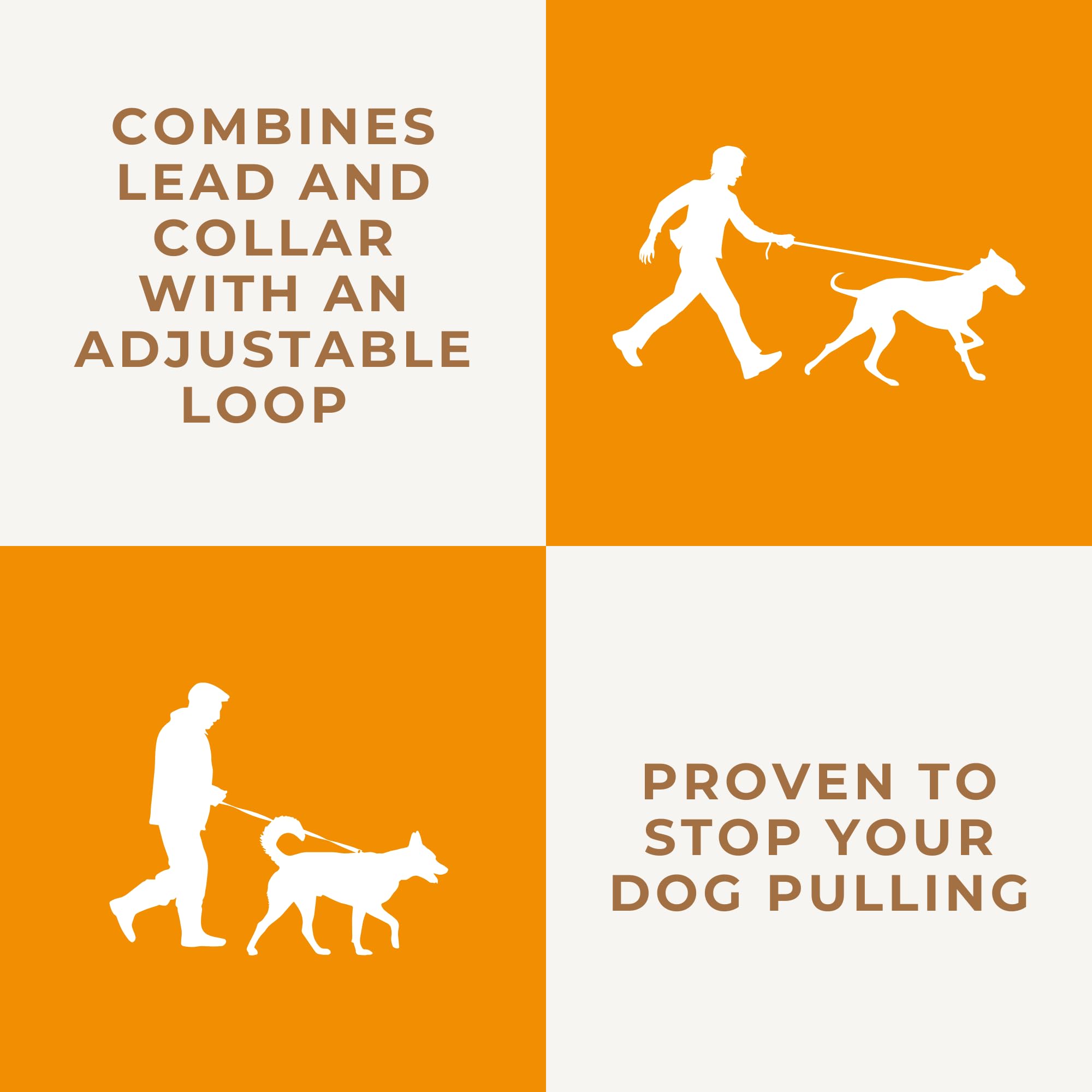 Dog & Field Deluxe Gundog Slip Leash - Brown. Super Soft Braided Nylon Slip Leash For Dogs With Rubber Stopper, Easy To Slip On,