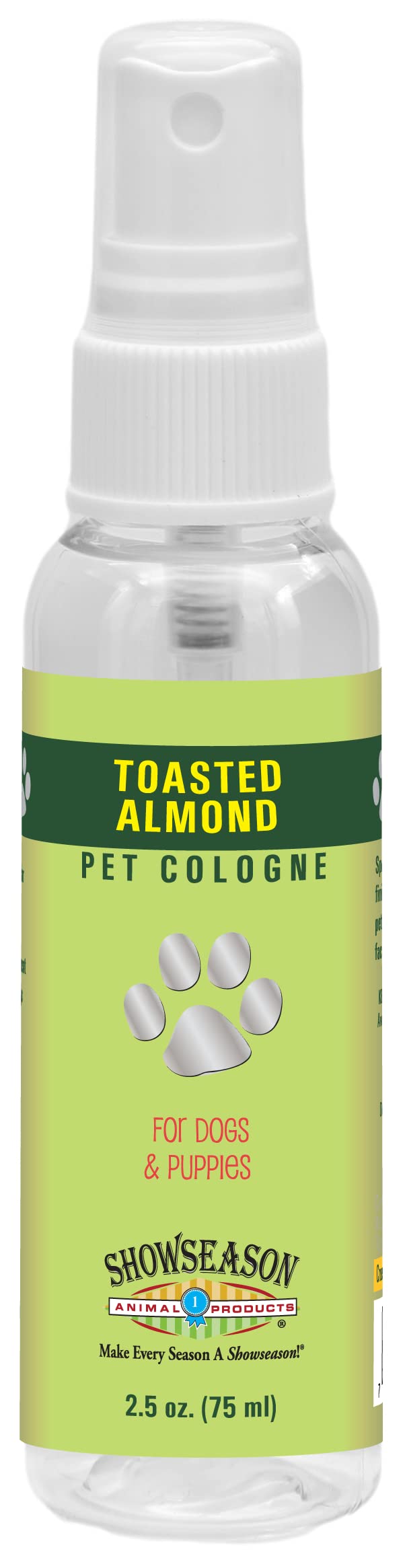 Showseason Toasted Almond Pet Cologne 8.5 Oz For Dogs | Long-Lasting Odor Eliminator | Cruelty-Free | Paraben-Free | Biodegradab