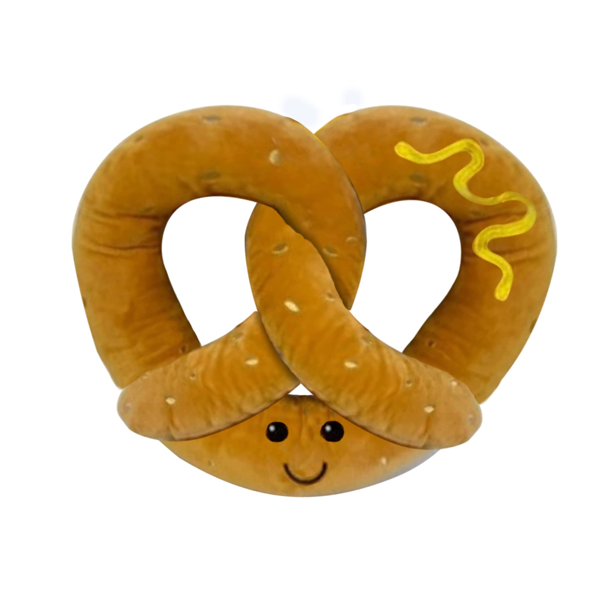 Giftable World Pet Plush Pet Toy Fruits, Cupcakes, Ice Creams, Mug With Squeaker Dog Chew Toy (8' Corn Dog & Pretzel)