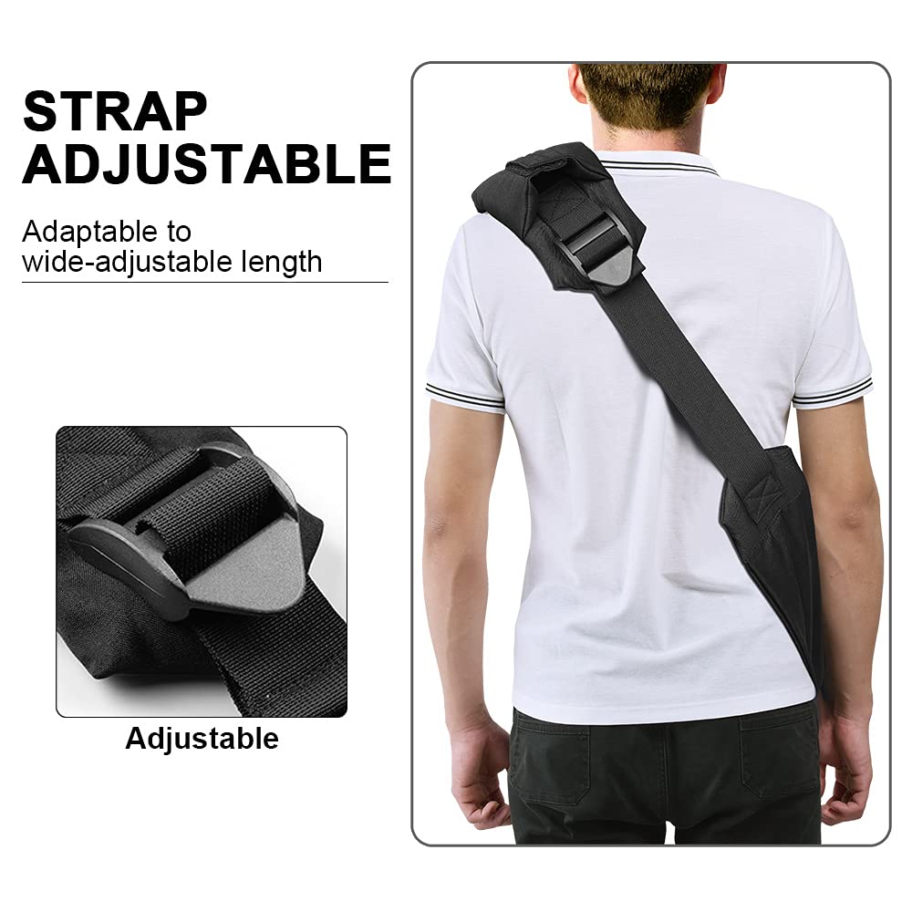 Tomkas Small Dog Sling Carrier - Zipper Pocket & Adjustable Strap & Zip Pocket - For 8 - 15 Lbs Pets(Black)Pupppy