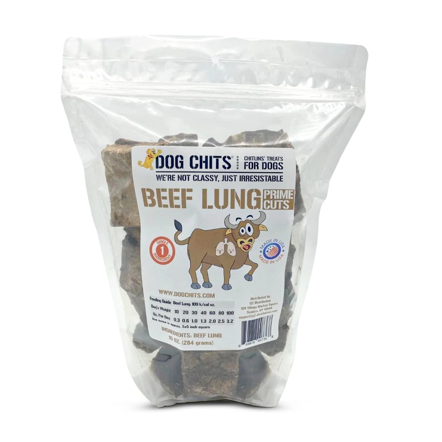 Dog Chits Beef Lung Fillets Dog and Puppy Treats - New! - All Natural Grain and Chemical Free Training Chews - High Protein and
