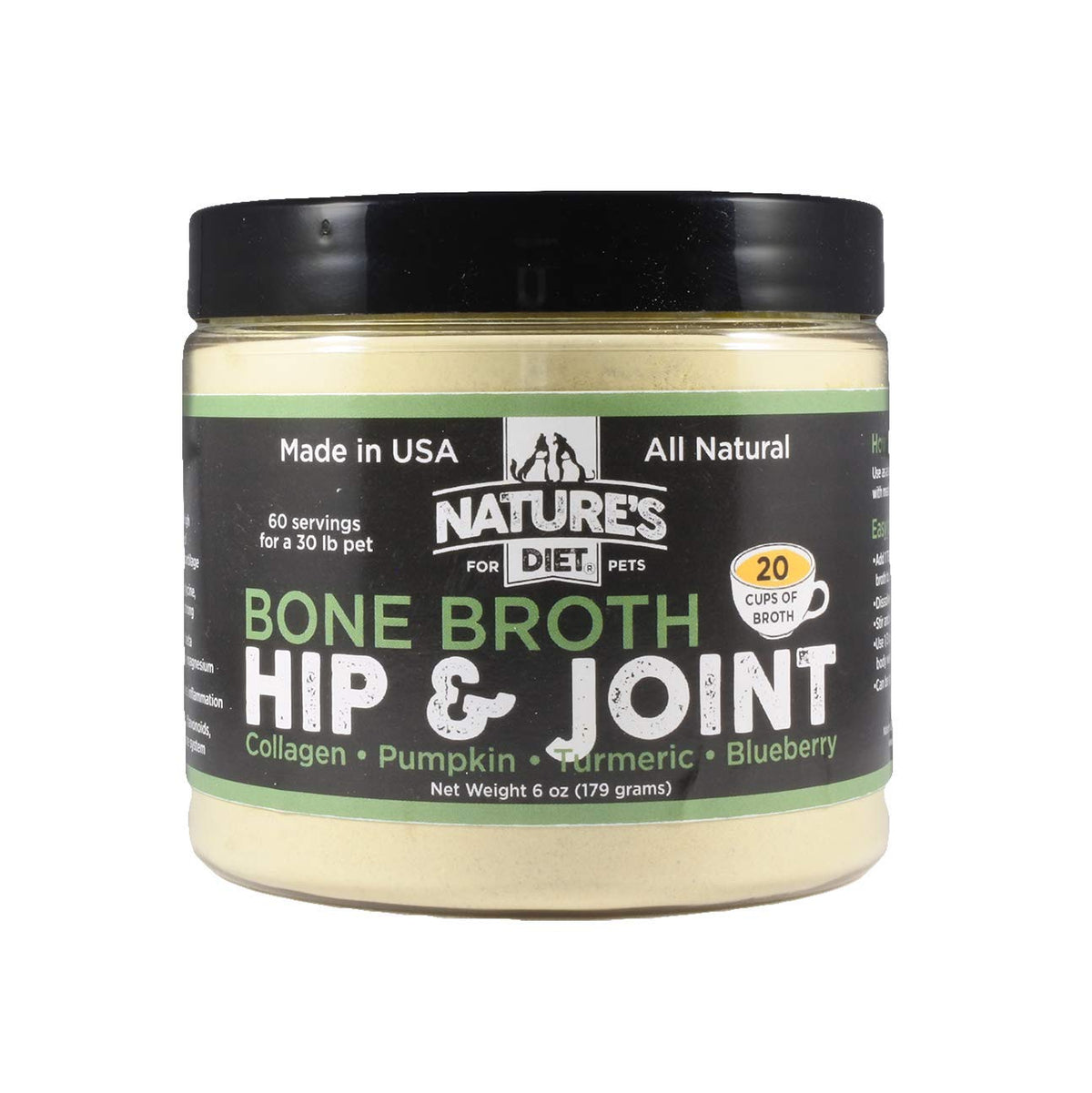 Nature'S Diet Pet Original Bone Broth Protein Powder With Functional Benefits For Hip And Joint, Digestion, Skin And Coat (Hip &