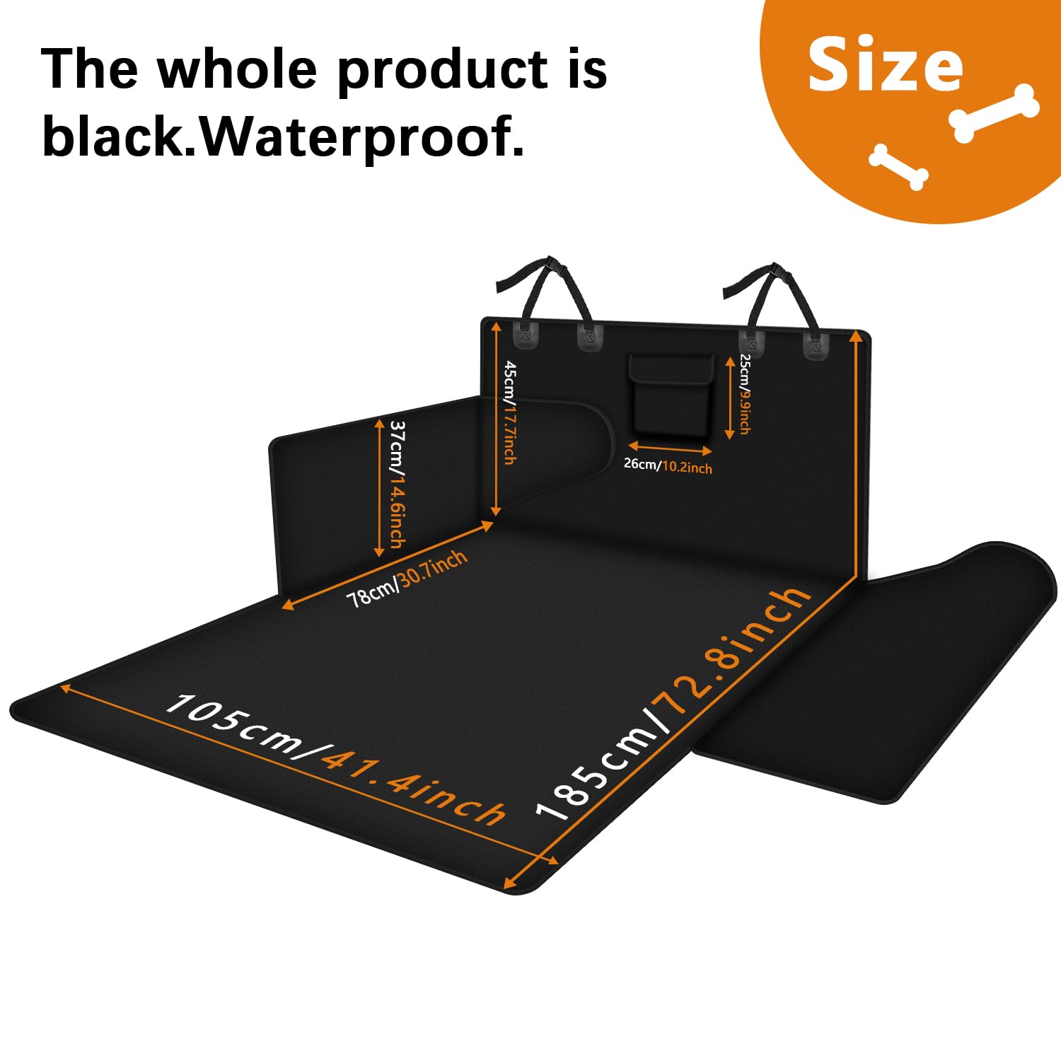 Alfheim Cargo Liner For Dogs, Nonslip Waterproof Pet Boot Liner With Bumper Flap Protector, Durable Washable Cargo Cover Mat Travel, Universal For Medium Small Car Truck Suv