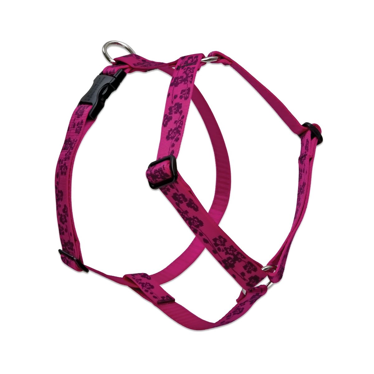 Lupinepet Originals 1'' Plum Blossom 24-38'' Adjustable Roman Dog Harness For Large Dogs
