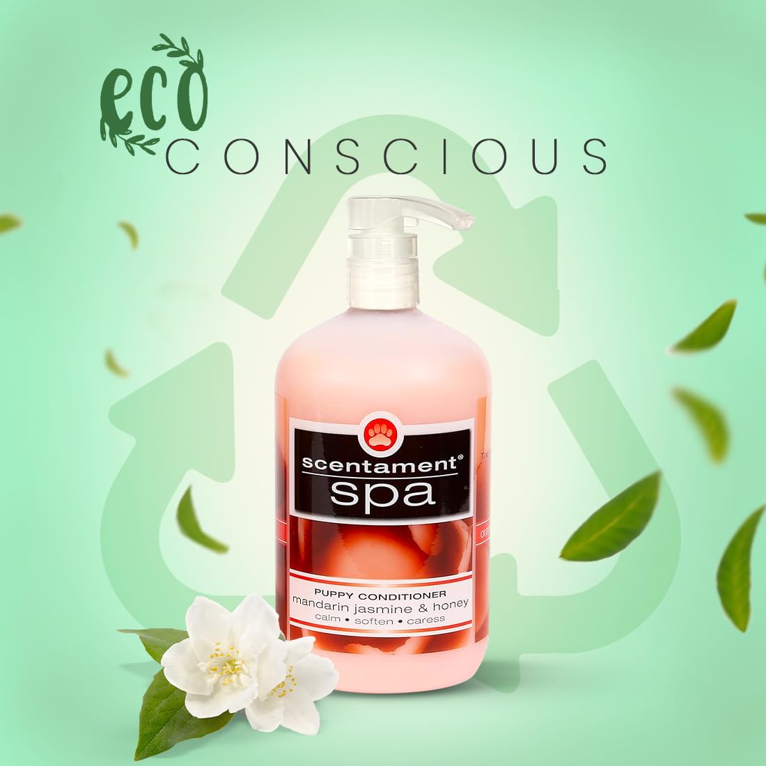 Best Shot Scentament Spa Puppy Conditioner, Ph Balanced And Hypoallergenic Skin Care Product For Any Dog, Cat, Puppy, Or Kitten, Mandarin Jasmine Honey, 16 Oz