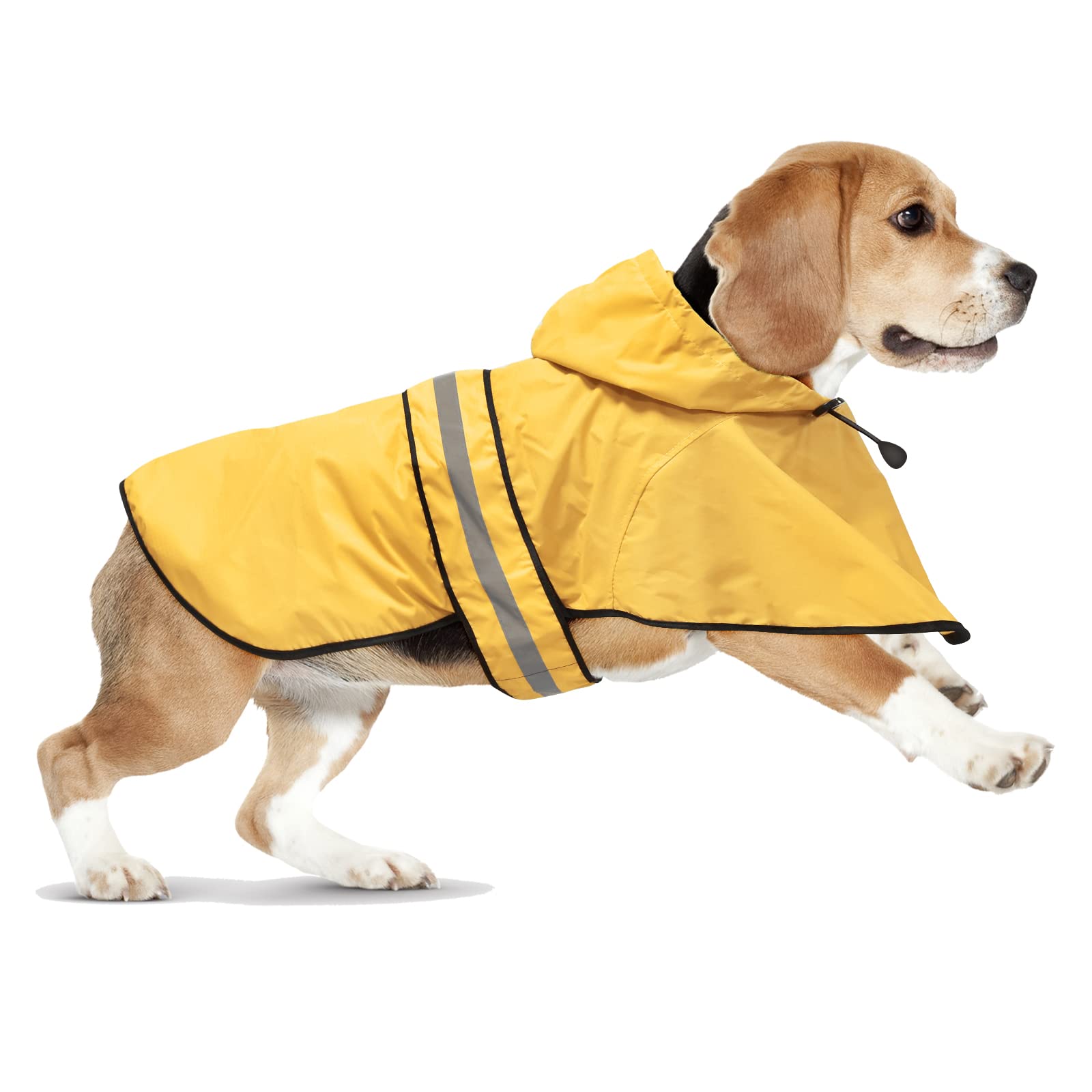 Dog Rain Coats With Hood - Waterproof Lightweight Pet Slicker Raincoat Poncho, Safety Dog Raincoats Jacket With Reflective Strip