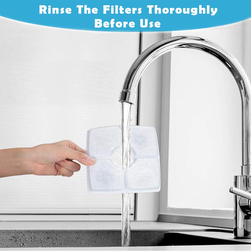 Pk.Ztopia 8-Pack Cat Water Fountain Filter, Pet Fountain Filters, Replacement Filters For 84Oz/2.5L Automatic Pet Fountain Cat Water Fountain Dog Water Dispenser