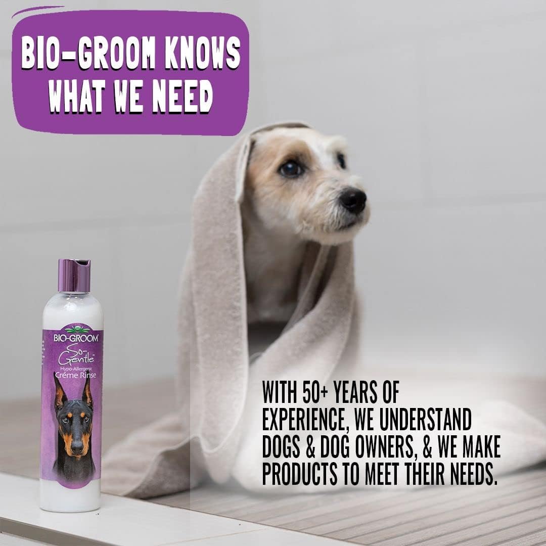 Bio-Groom Silk Creme Rinse Dog Conditioner - Conditioner For Dogs, Puppy Conditioner, Dog Conditioner Detangler, Dog Hair Conditioner - 12 Fl Oz 1-Pack