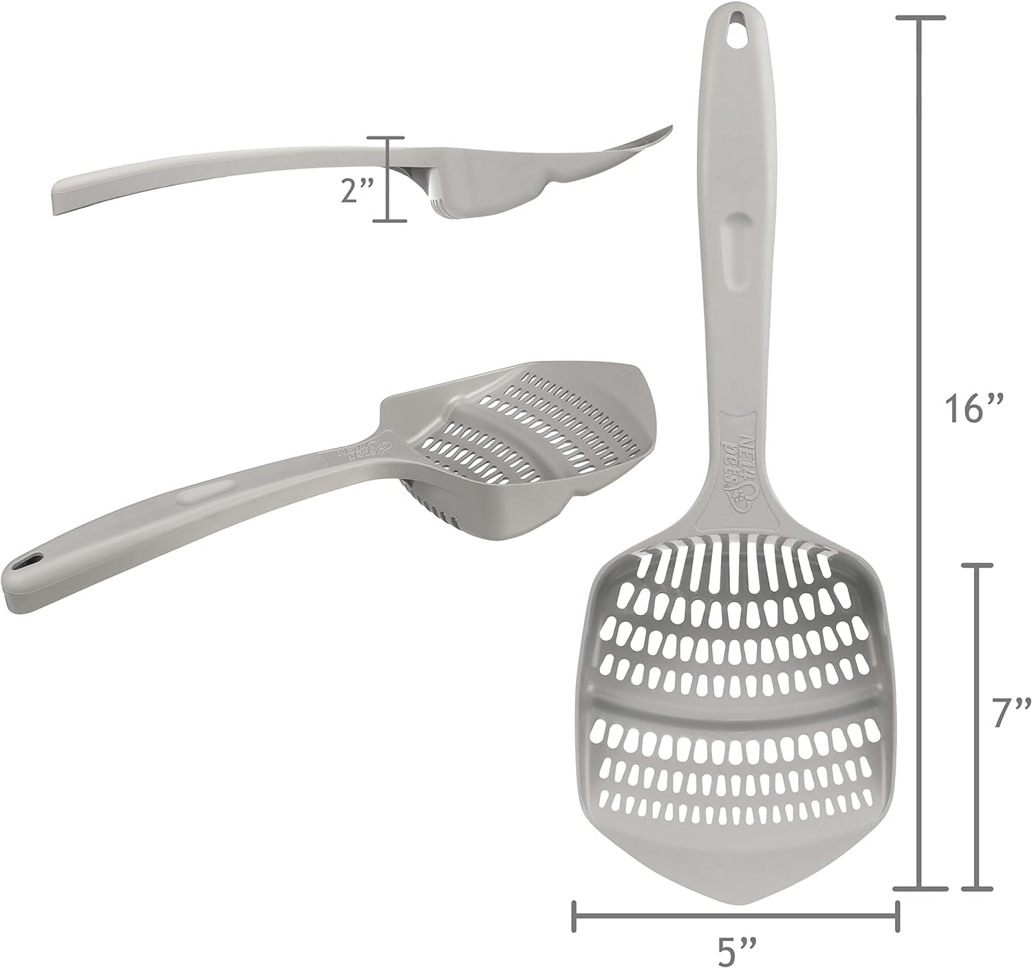 Kittygohere Senior Cat Litter Box 1 Pack, Small Misty Gray Low Entrance Kitty Litter Box, Sized For Cats Comfort, Perfect For Se