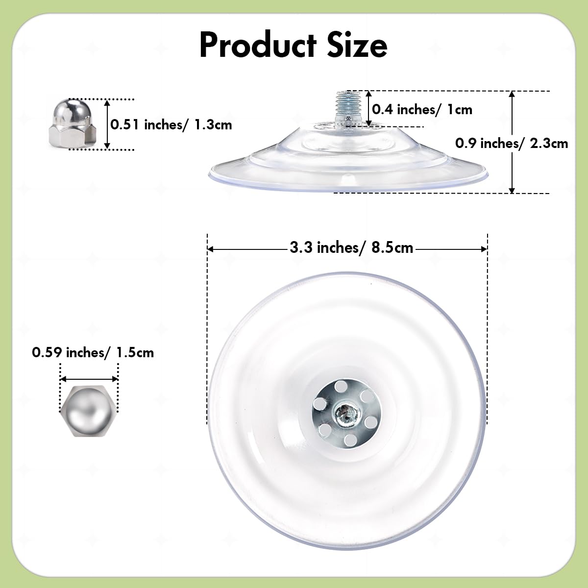 Amosijoy 4 Pack Cat Window Perch Suction Cup, Strong Adhesive Replacement Suction Cup With Screws For Foldable & Cordless Cat Wi