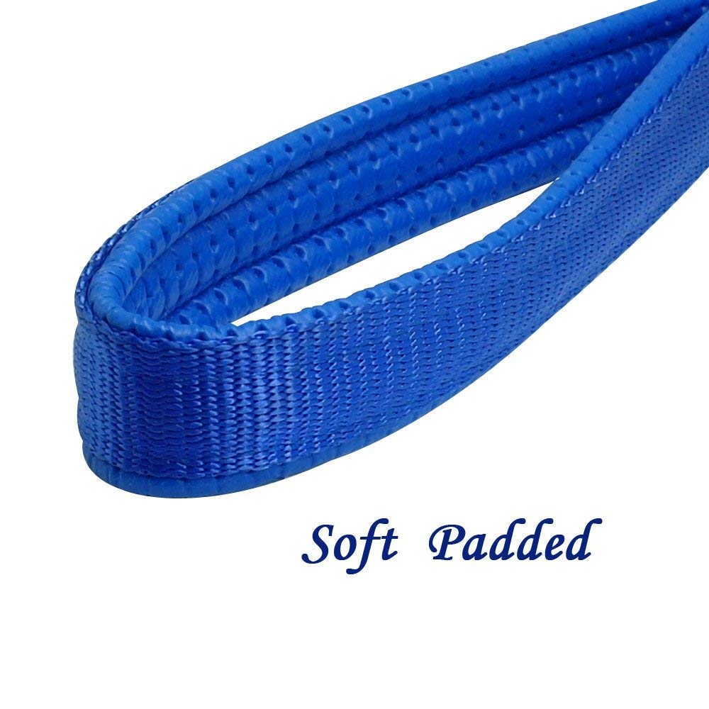 Berry Pet Premium 6 Foot Chain Heavy Duty Dog Leash - Soft Padded Foam Handle Lead - Perfect Basic Leashes For Large & Medium Size Pets Walking,Traffic Training And Traveling (3.0Mm 6 Foot, Blue)