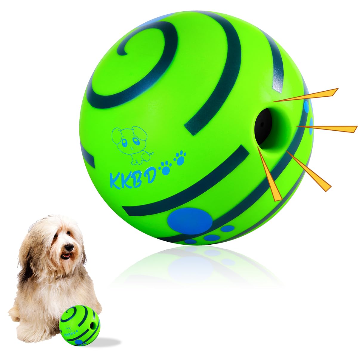 Hyq Interactive Squeaky Dog Ball - 2.75 Inch Toy For Small, Medium, Large Dogs And Puppies To Keep Them Busy