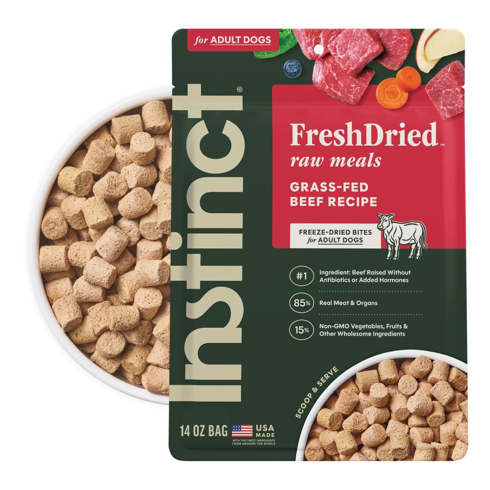 Instinct Raw Meals Freeze-Dried Beef Dog Food, 14 oz. Bag
