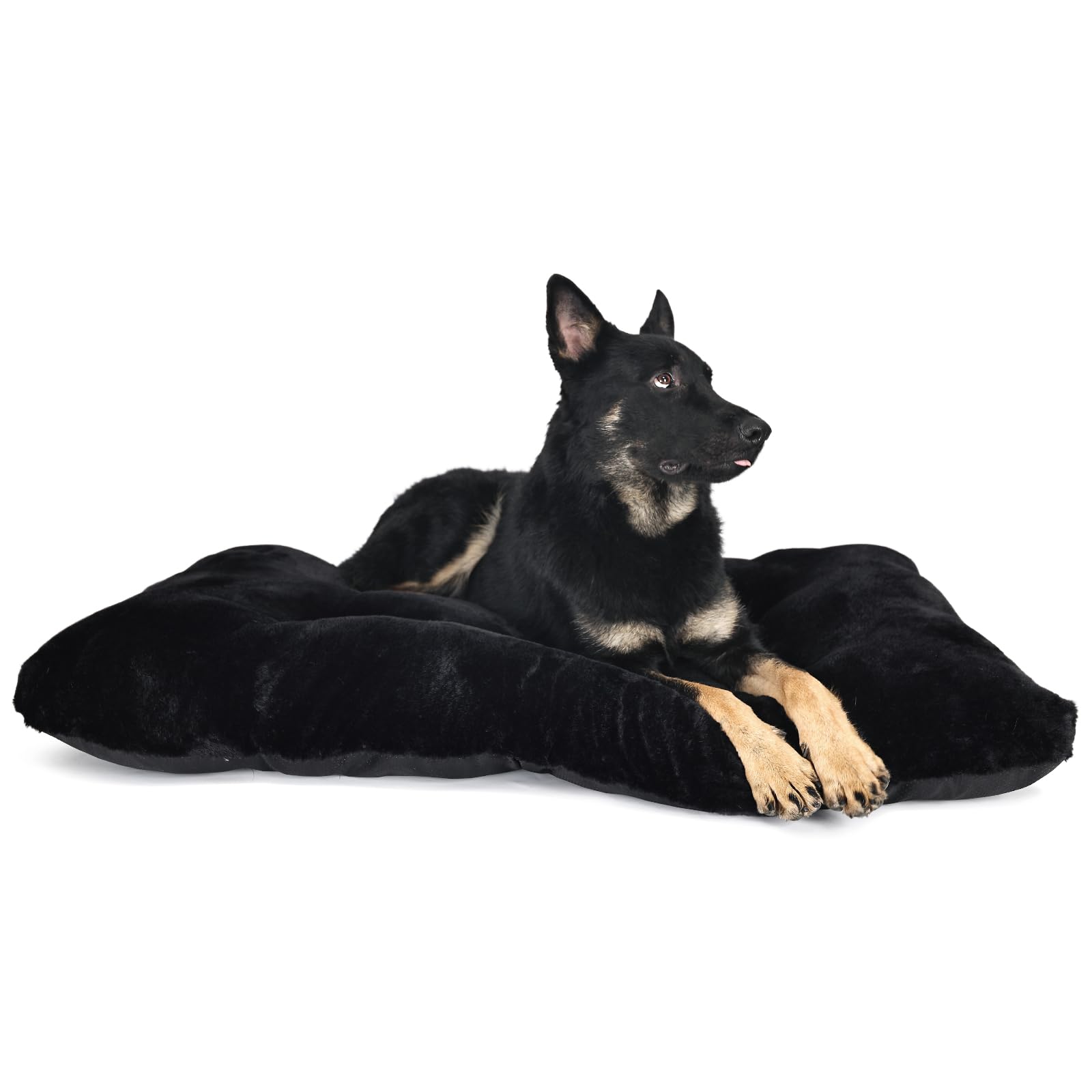 Dog Bed 48 X 30 For Extra Large Dogs Washable With Anti-Slip Bottom Fit Metal Crates Or Cages,Faux Fur Jumbo Crate Bed For Kenne