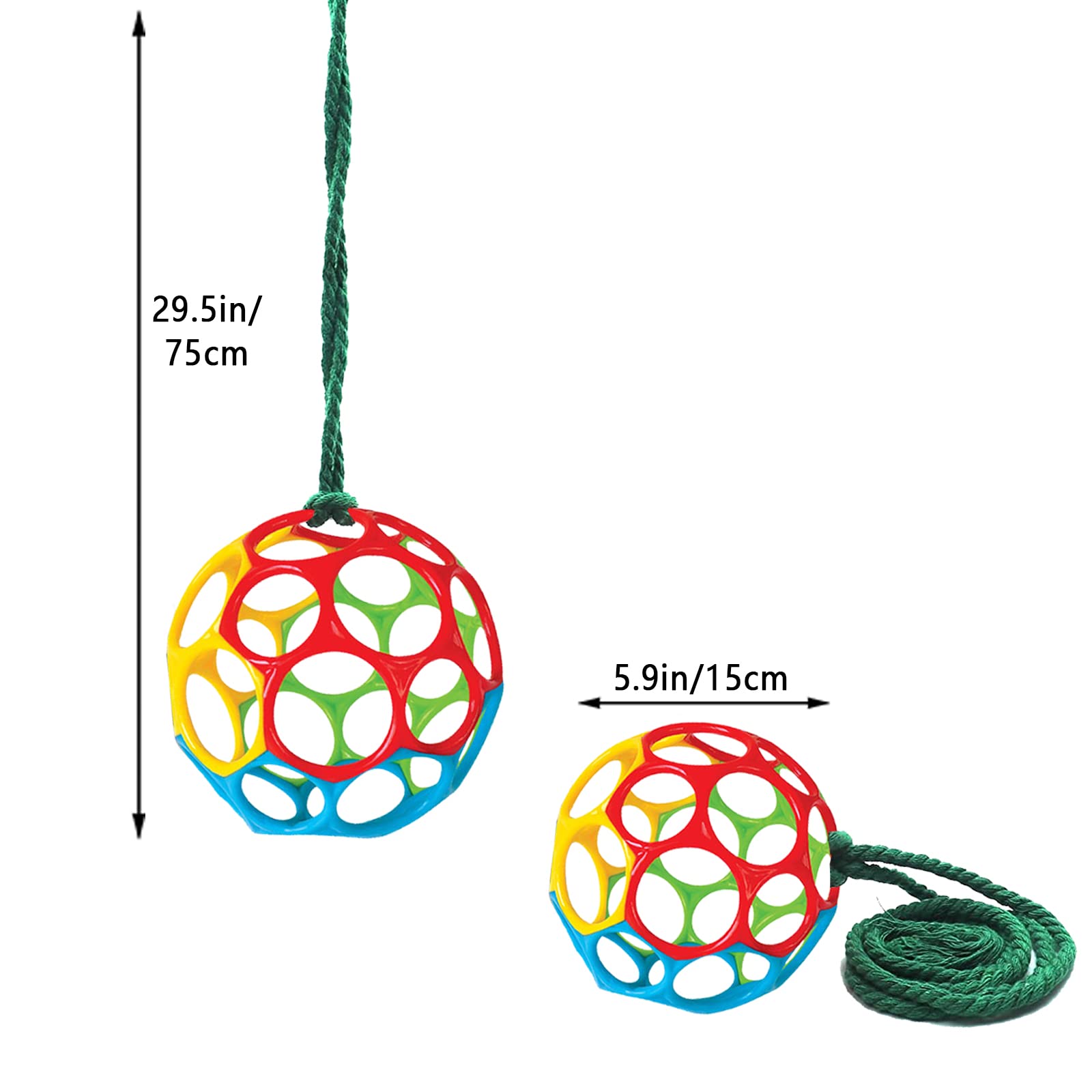 Besimple 2 Pack Horse Treat Ball Hay Feeder Toy, Goat Feeder Ball Hanging Feeding Toy For Horse Goat Sheep Relieve Stress (Color