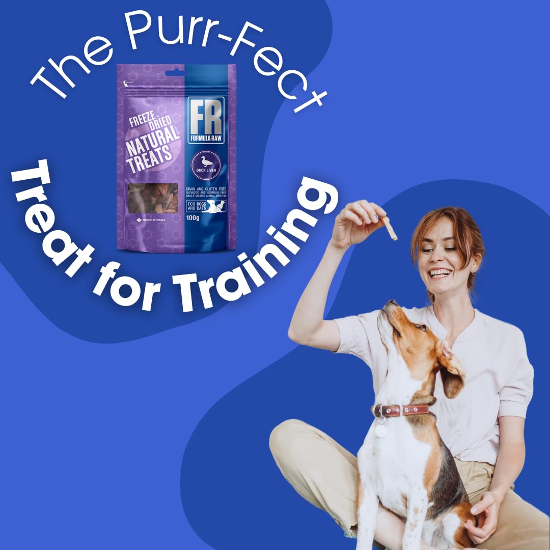 Formula Raw Freeze-Dried Duck Liver Pet Treats - Rich in Iron and Nutrients, Natural Single Ingredient Snack for Dogs and Cats -