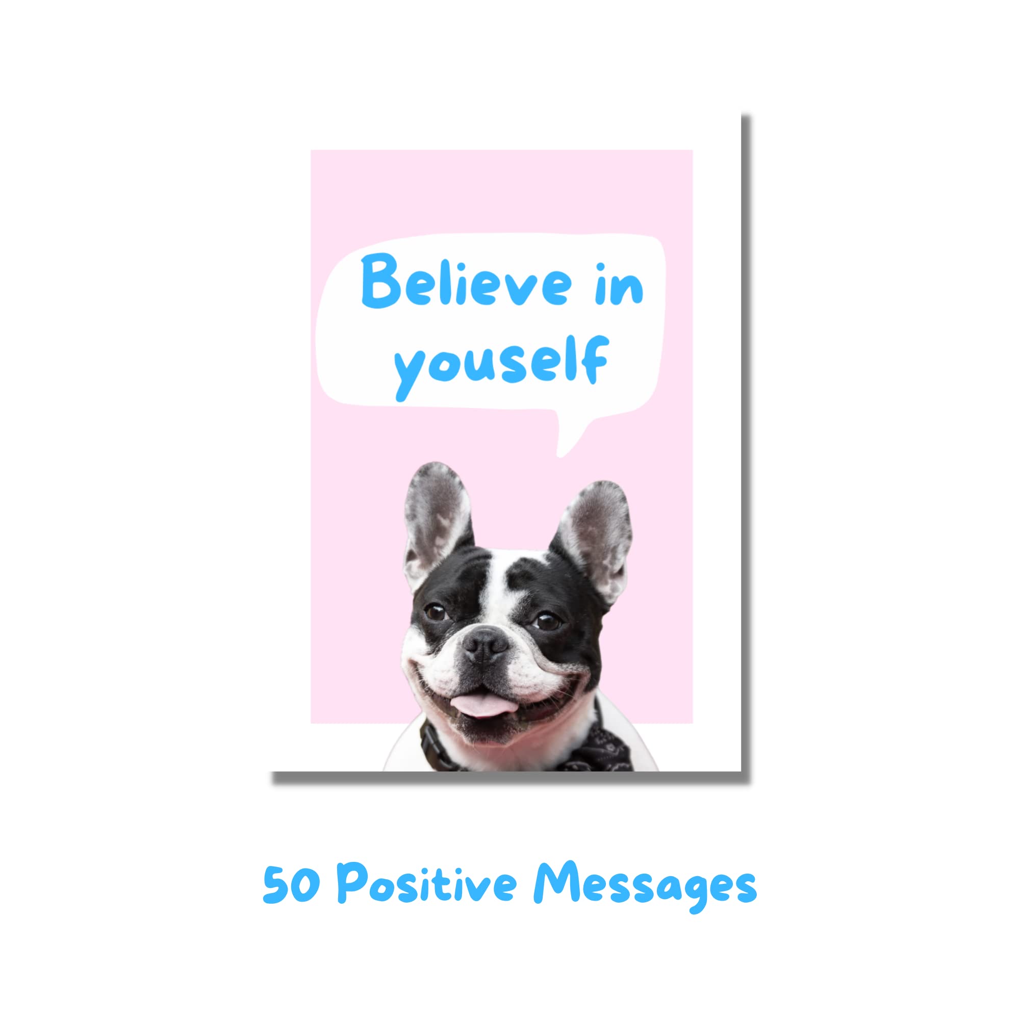 Catchyourdreams Dogs Against Anxiety Cards - 50 Cards for Self Esteem and Stress, Affirmations for Anxiety Emotions Oracle Tarot