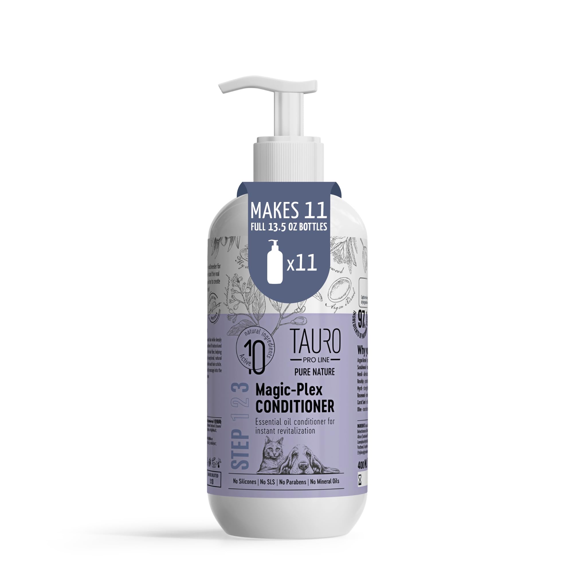 Tauro Pro Line Pure Nature Magix Plex Dogs And Cats Conditioner Instant Revitalization With Essential Oils For Shiny And Healthy