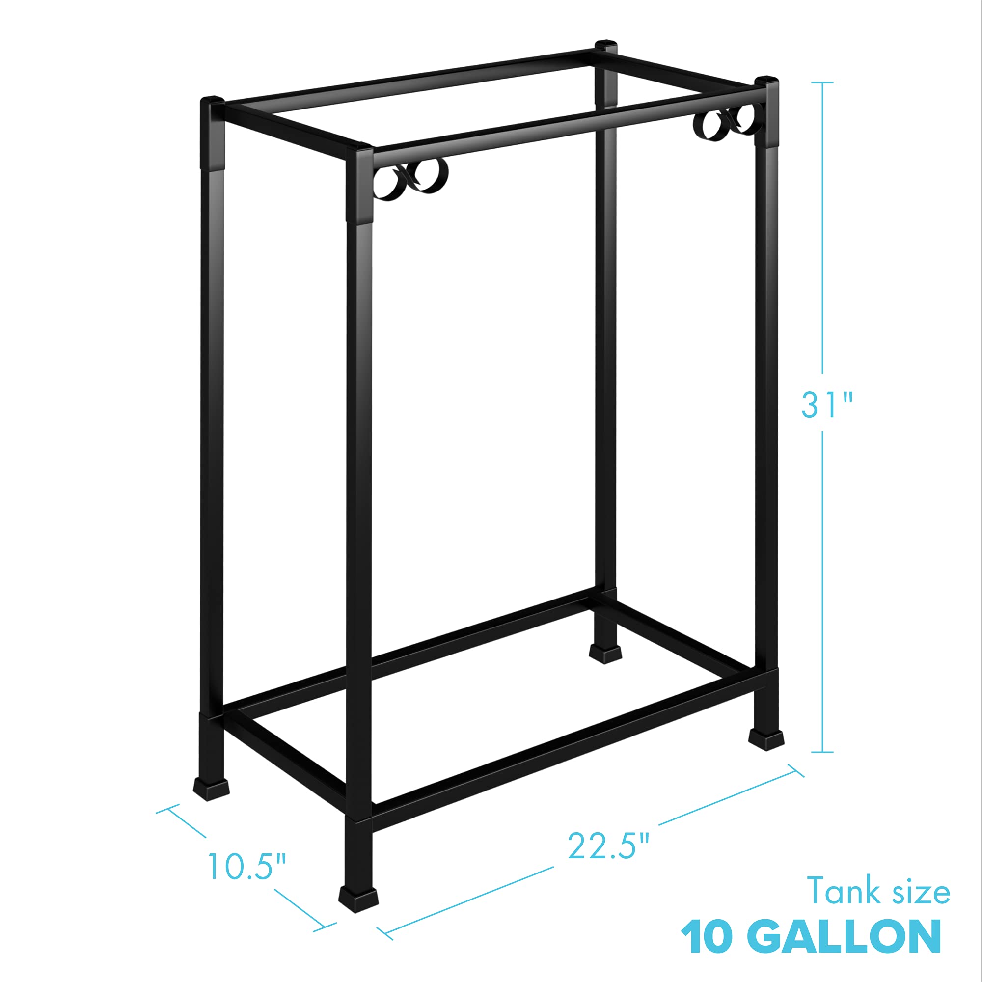Titaneze 10 Gallon Double Aquarium Stand (2 Stands In 1), Fish Tank Stand, Bird Cage Stand, 22.5' W X 31' H X 10.5' D