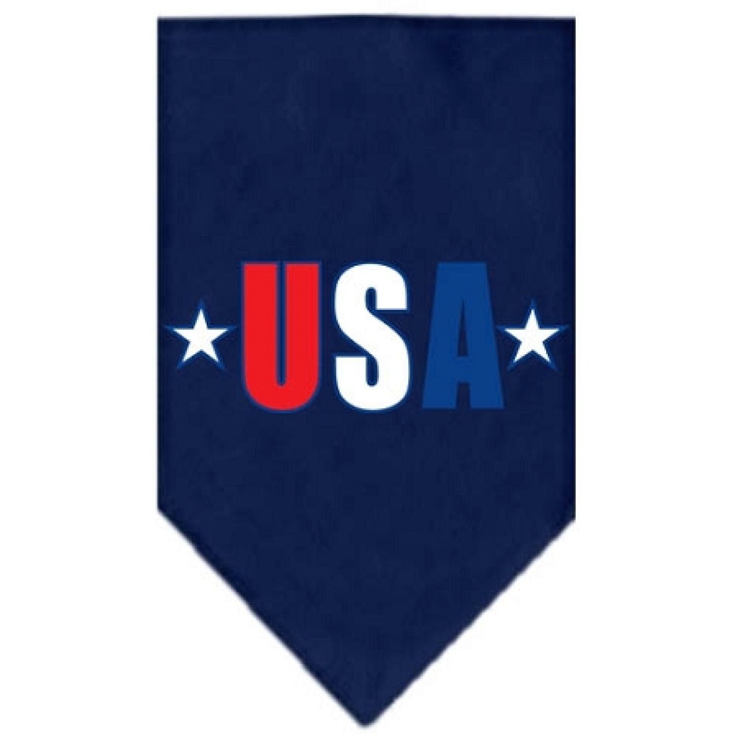 Mirage Pet Products 66-127 SMNB USA Star Screen Navy Blue Print Bandana, Small