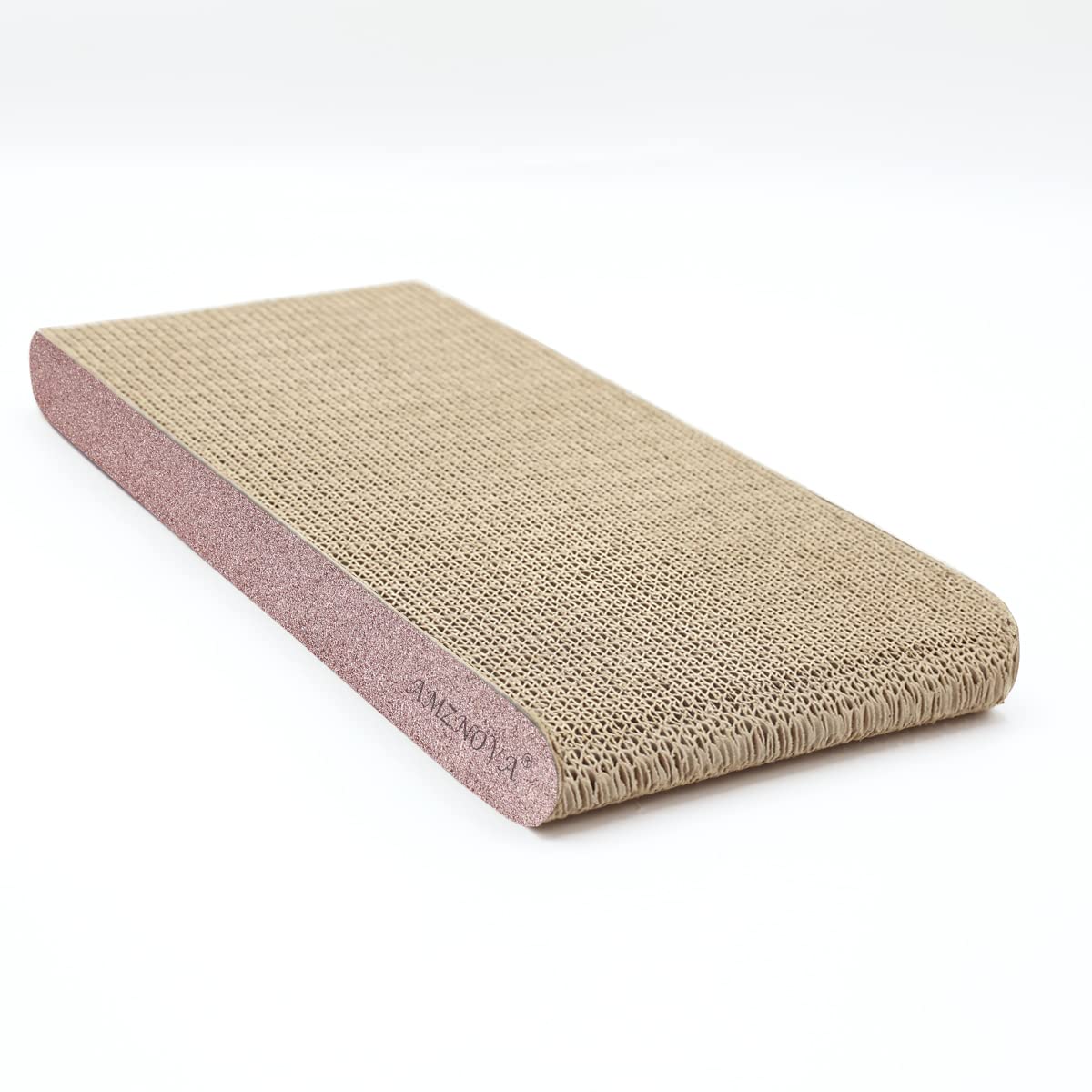 Amznova Cat Scratcher, Scratching Pad, Durable Recyclable Cardboard With Catnip, Narrow, Glitter Rose Gold