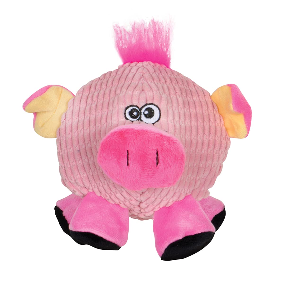 Smartpetlove Snuggle Puppy Tender-Tuffs - Ball - Round Pink Pig Plush Dog Toy - Cute And Fun Plush Ball With Squeaker