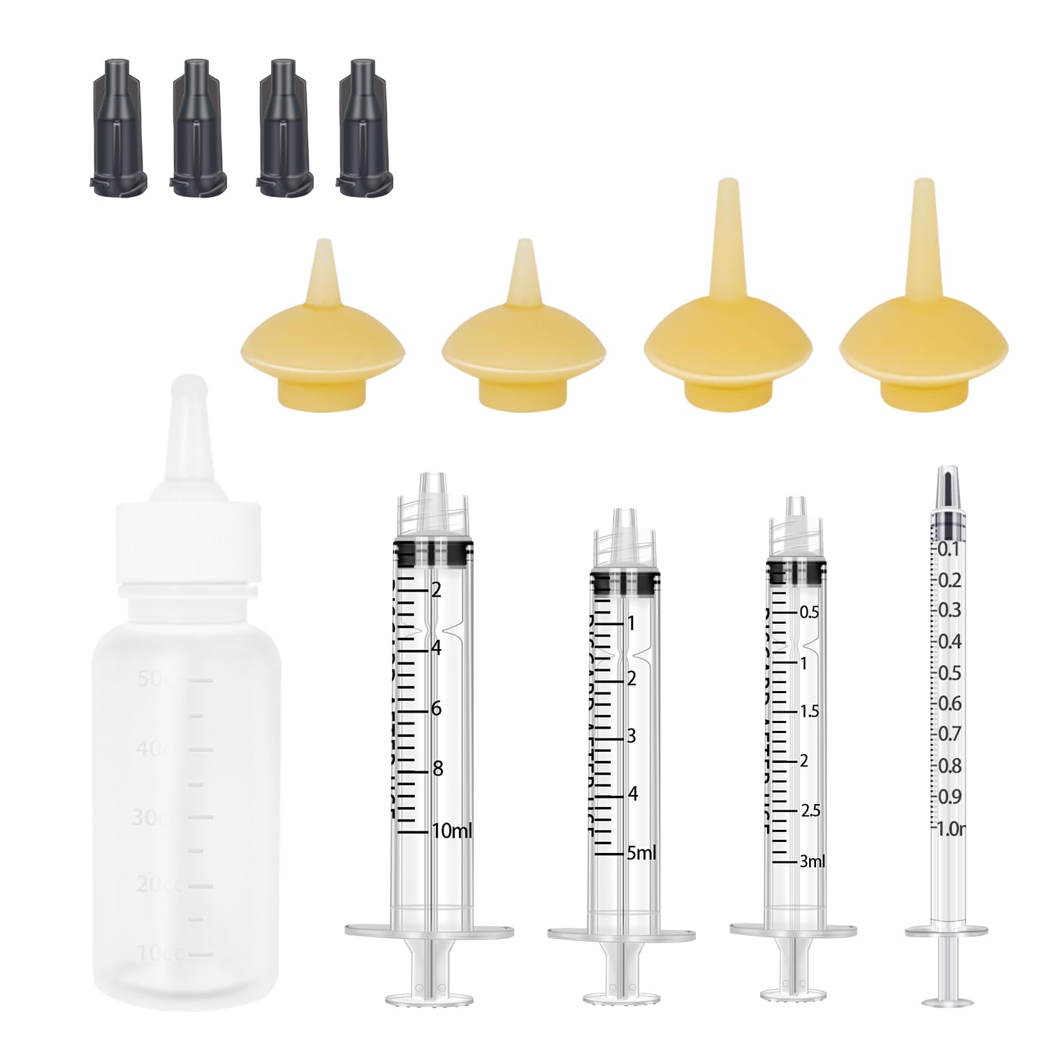 Xuanda Pet Feeding Bottle and Syringes with Nipples for Small Cat Dog Animals (Model 2)