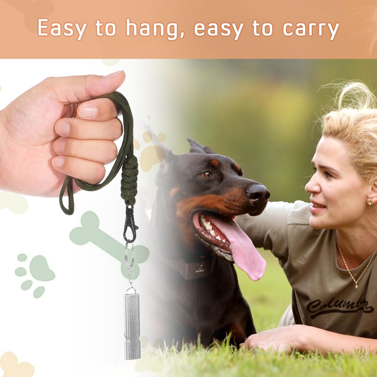 Teladeshx 2 Pack Dog Whistle, Portable Dog Training Whistle, Dog Whistle To Stop Barking Neighbors Dog For Recall And Pet Behavi