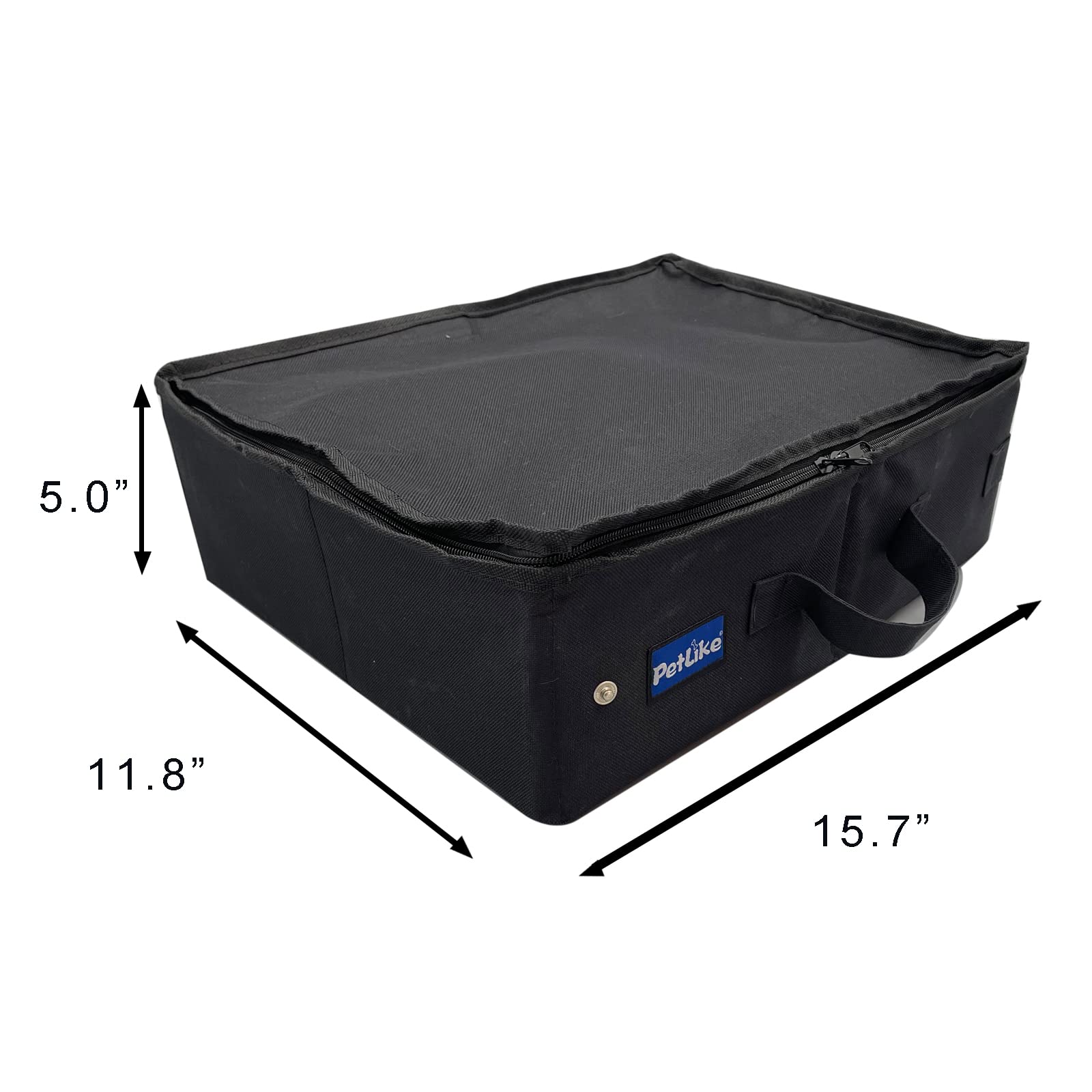 Petlike Travel Cat Litter Box, Leak-Proof Portable Litter Box, Collapsible Toilet Tray Carrier For Small Medium Cats (Medium, Aqua Set)