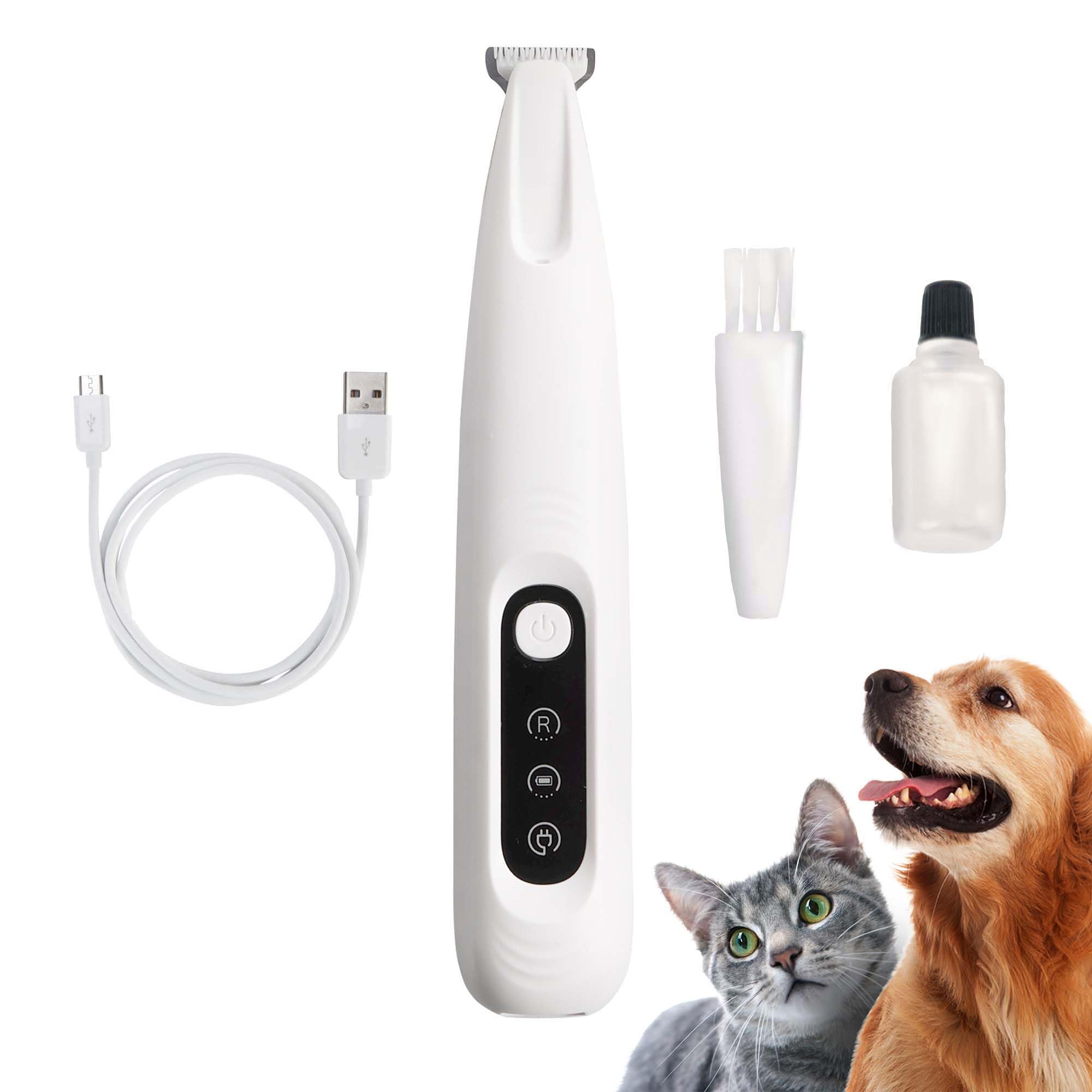 Dog Grooming Kit With Led Light, 18Mm Blade Cat Clippers For Grooming, 35Db Low Noise Pet Paw Trimmer, Precision Clippers For Pa