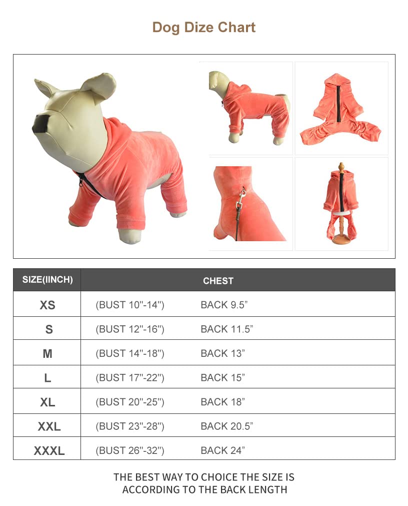 Dog Pajamas Pet Jumpsuits Pjs For All Seasons, Velvet Dog Hoodies 4 Legs Four Feet Dog Onesies Stylish Pjs Puppy Costume Cotton Liner Warm Pet Clothes For Small Medium Large Dogs Yellow Xxl