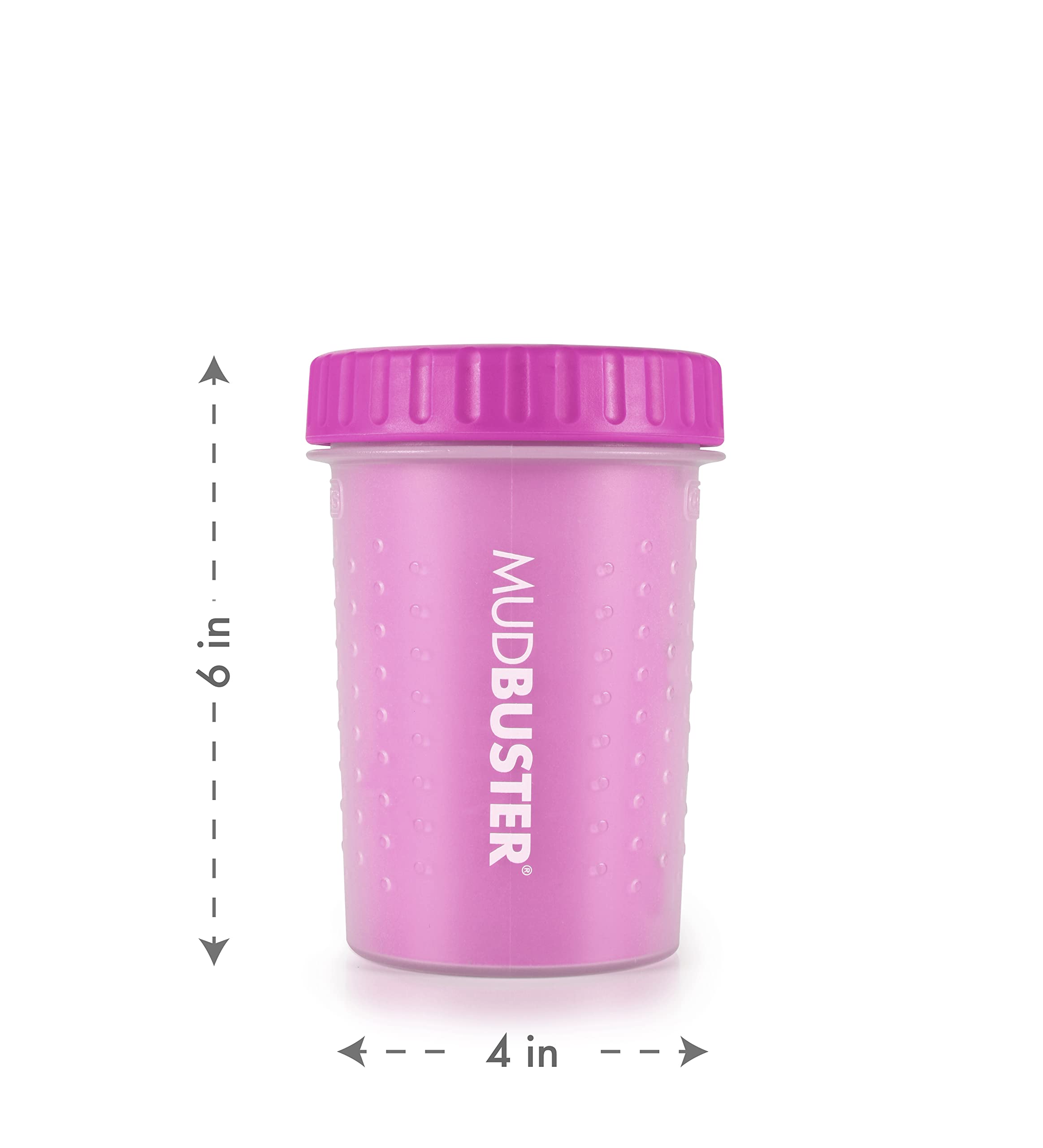 Dexas Mudbuster Portable Dog Paw Washer/Paw Cleaner, Medium, Fuchsia