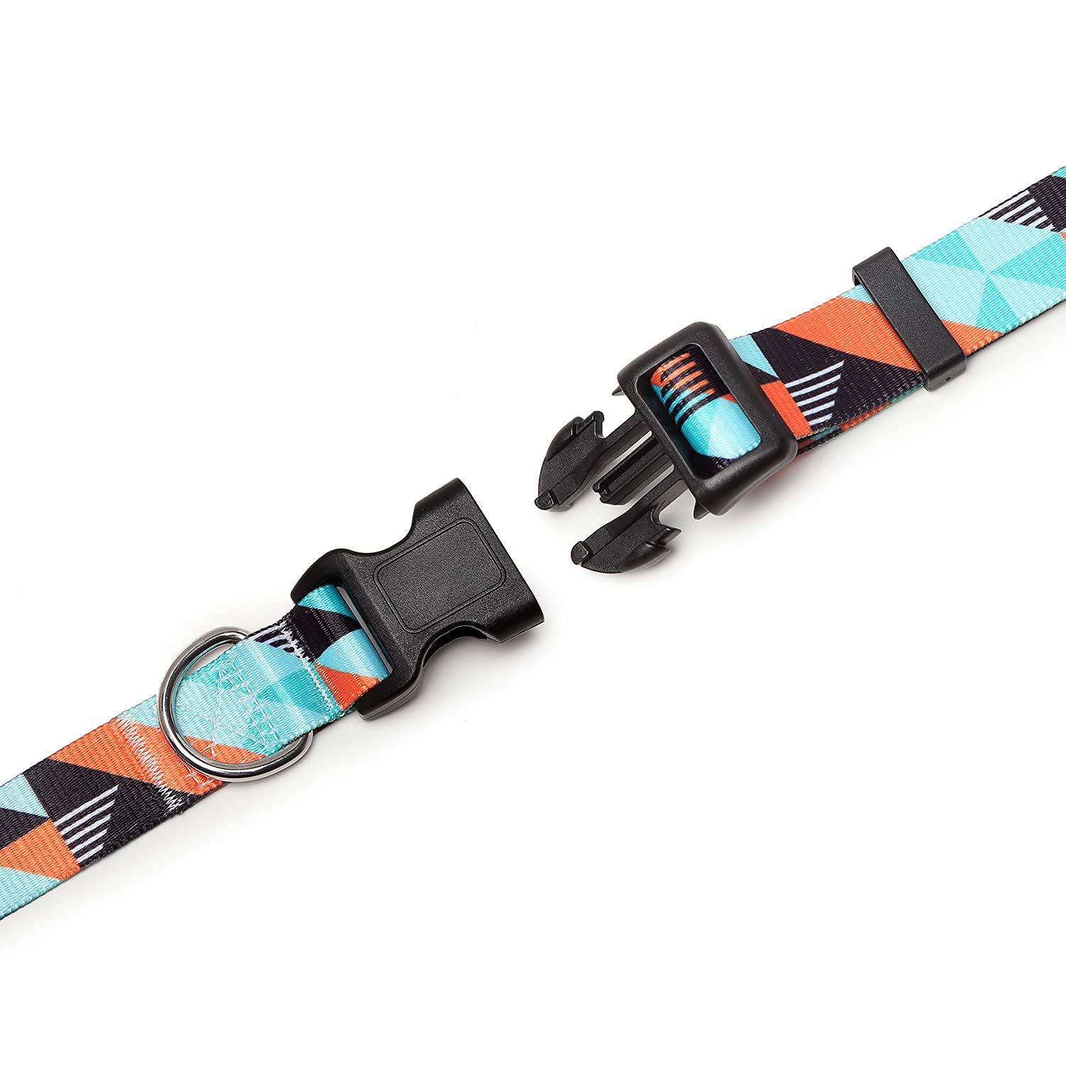 Suredoo Adjustable Dog Collar With Patterns, Ultra Comfy Soft Nylon Breathable Pet Collar For Small Medium Large Dogs (L, Geometry)