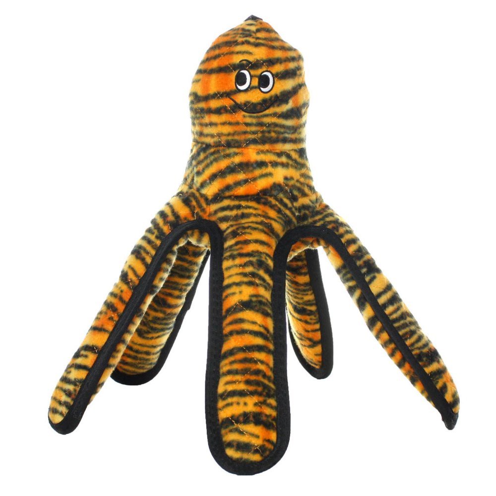 TUFFY - Worlds Tuffest Soft Dog Toy - MEGA Ocean Creature Large Octopus- Squeakers - Multiple Layers. Made Durable, Strong & To